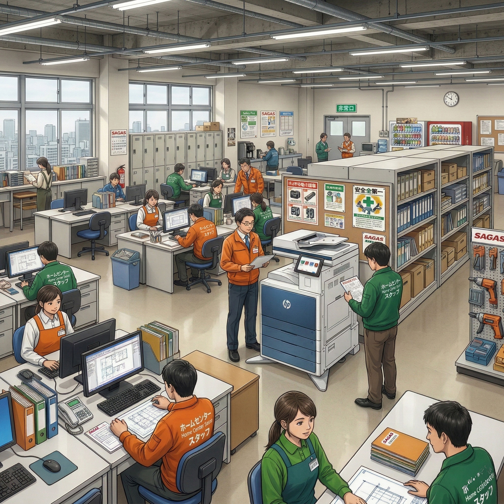 販売・営業拠点でのE786dn利用イメージ