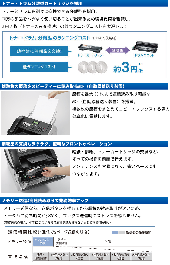 ブラザー A4送信/A4記録FAX複合機 JUSTIO FAX-2840 |  ＜新品販売です！＞ショップ様やクリニック様の受付カウンター用として人気のコンパクト・リーズナブルな、「レーザー方式」印刷の普通紙FAX機です！ |  普通紙FAX | サガスECショップ