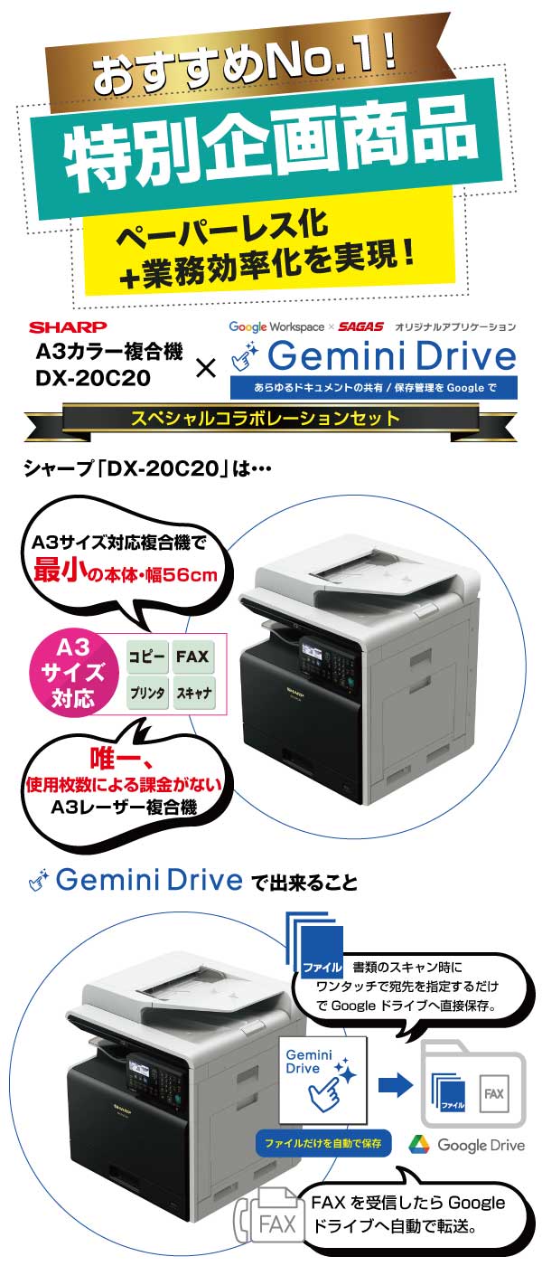 特別企画コラボ商品！DX-20C20＆GeminiDrive